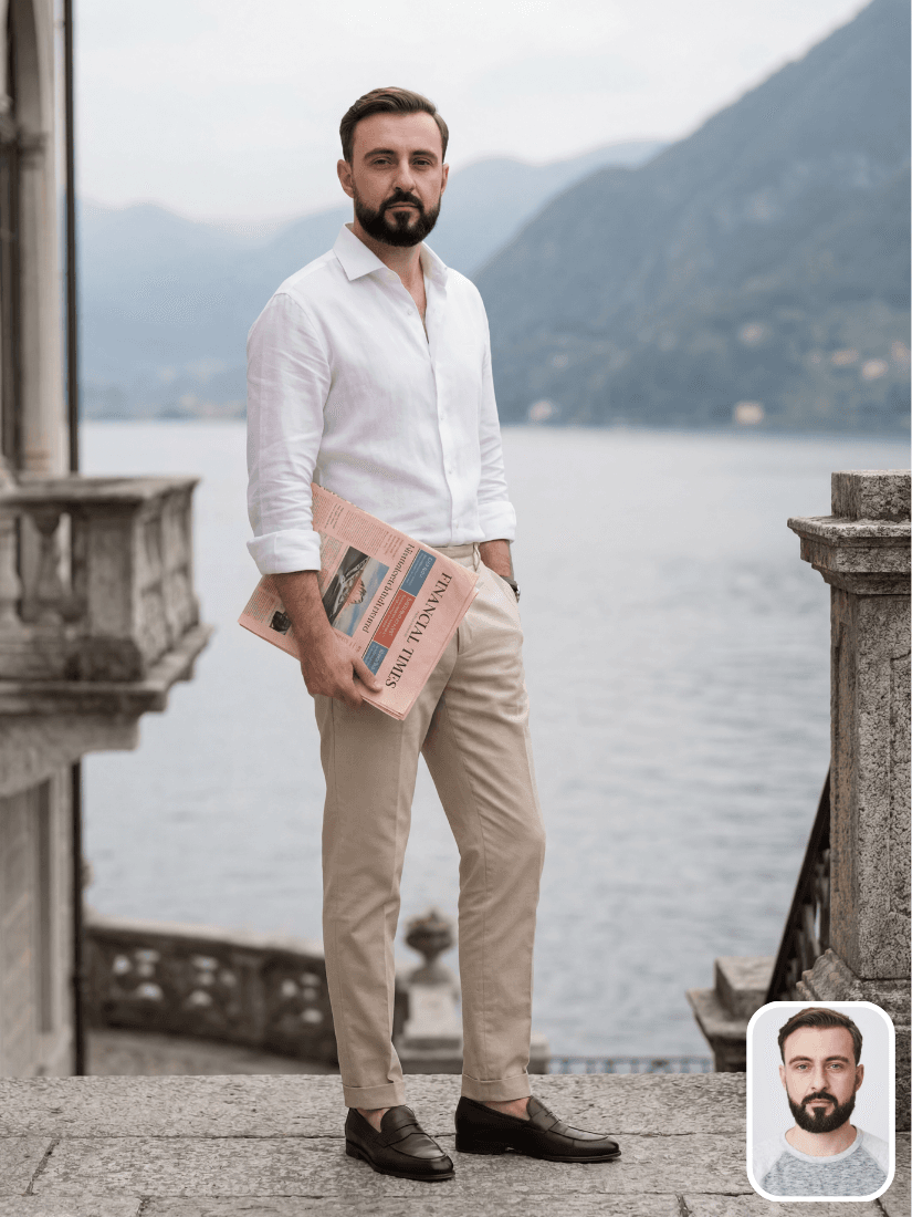 Old money photoshoot for men
