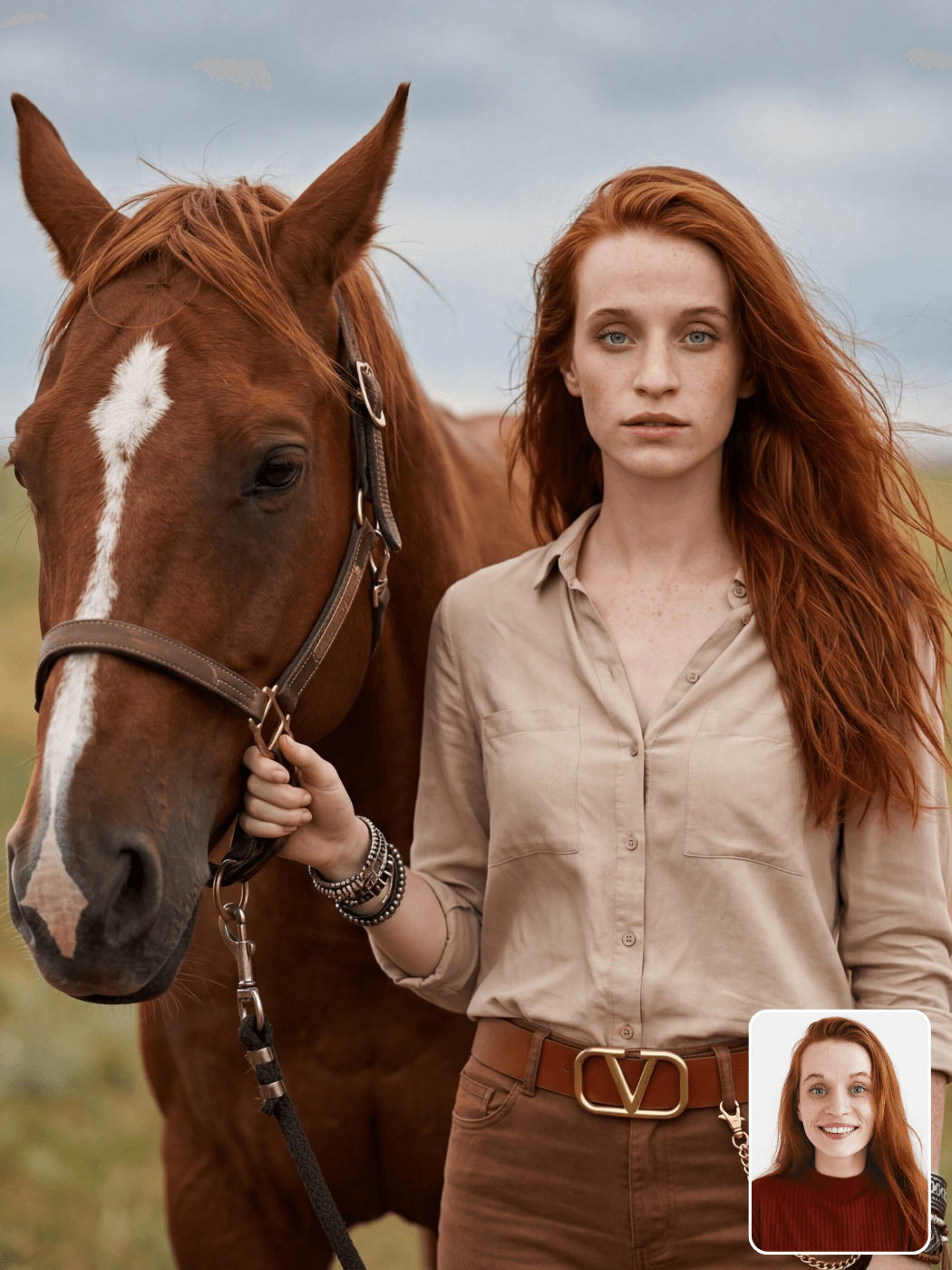 Custom Horse Owner Portrait from Photo