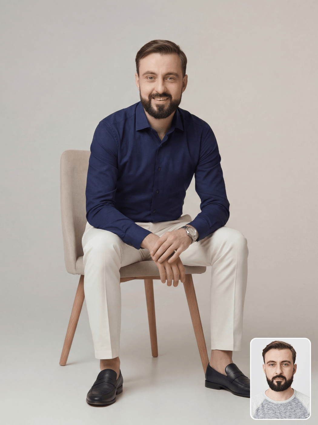 Smart Casual Business Photo from Selfie