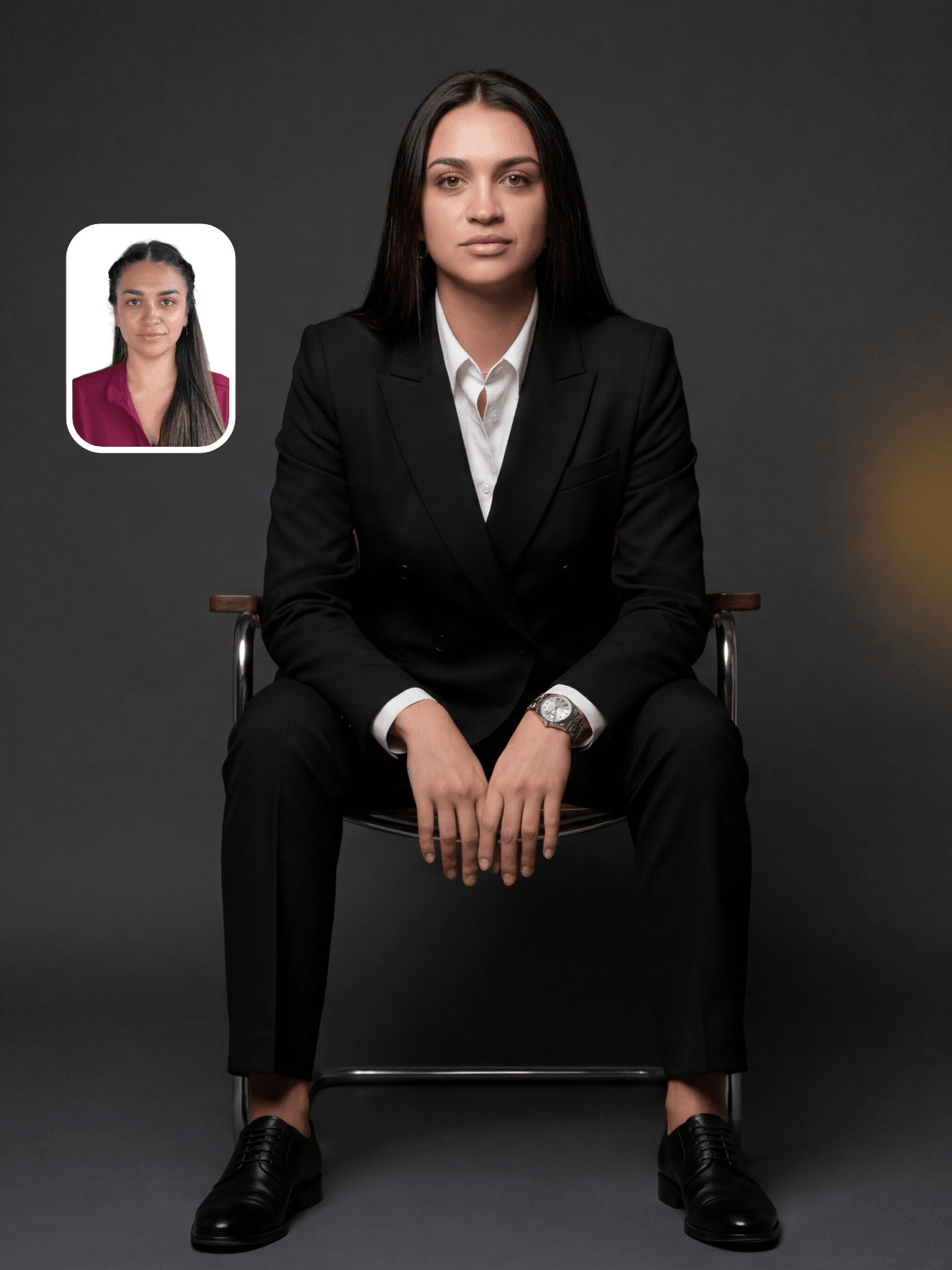 Custom digital business headshot from photo
