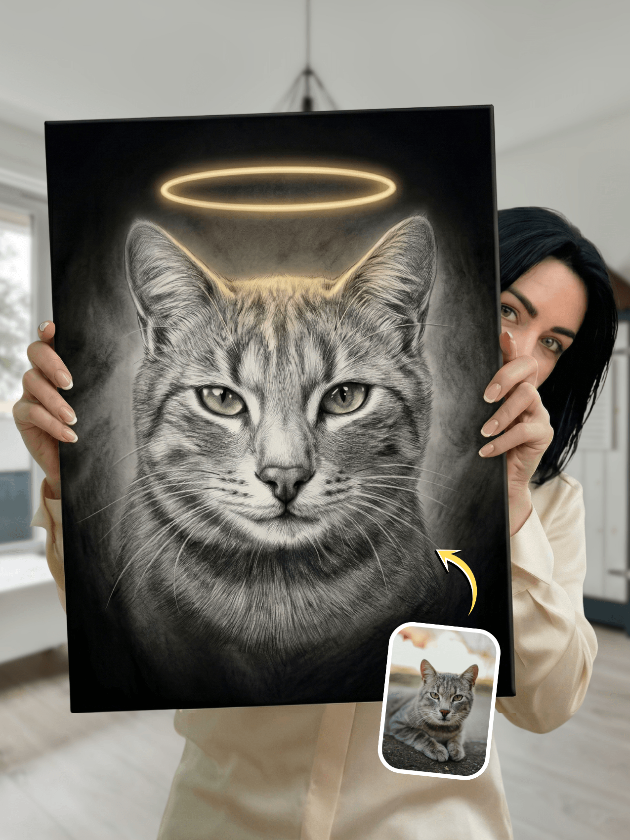 Custom pet memorial sketch