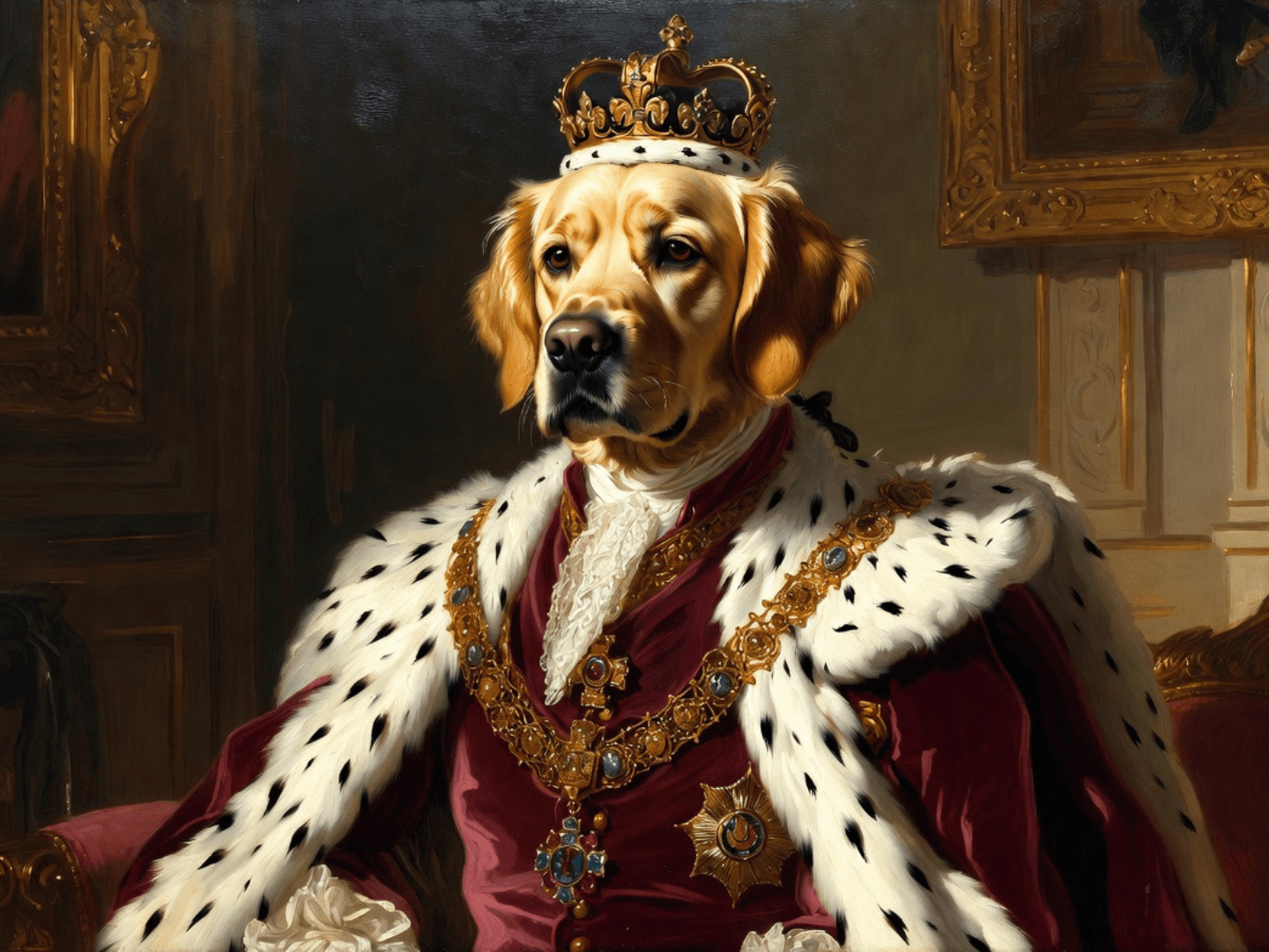 Majestic bespoke pet heritage oil portrait