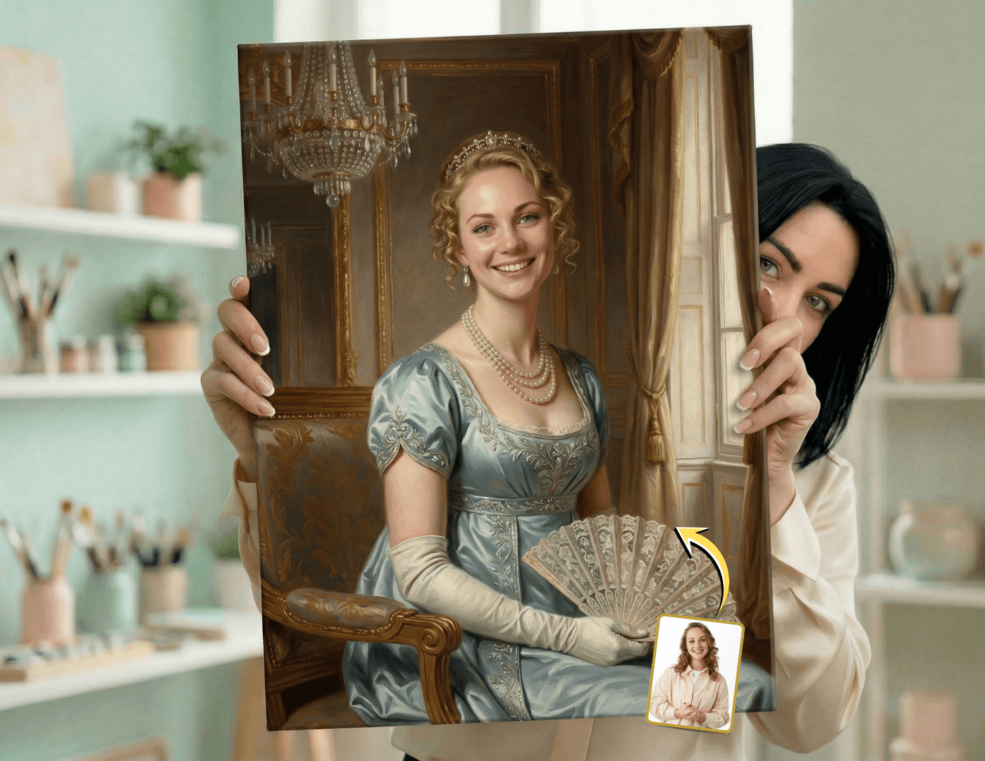 Custom Bridgerton Regency portrait from photo