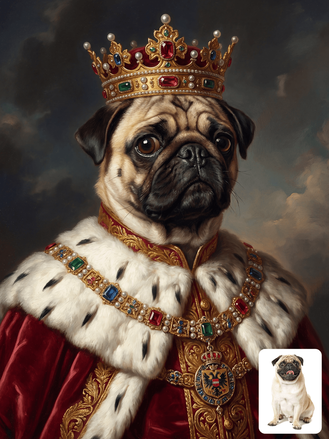 Royal Pet Portrait from Photo