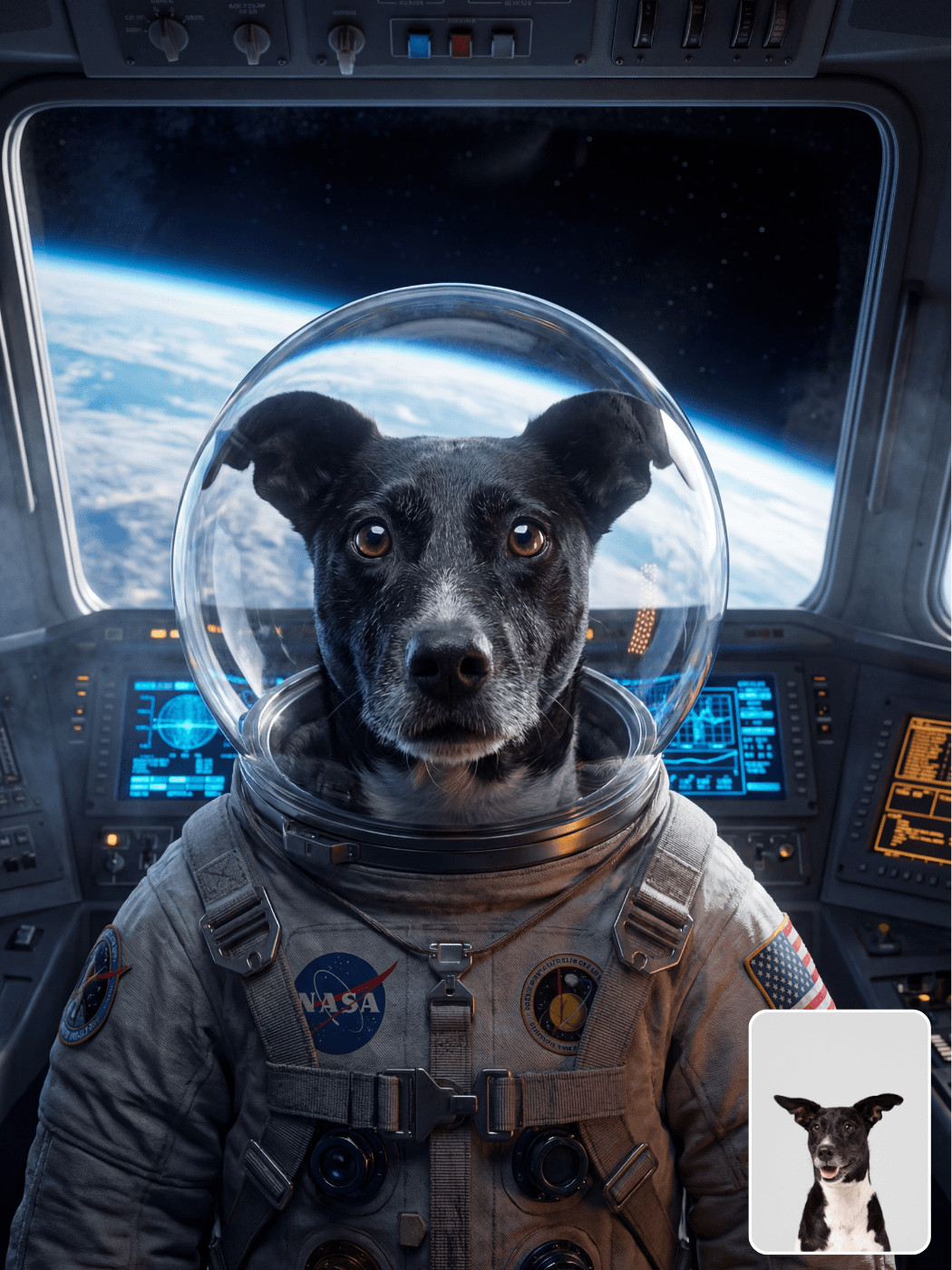 Custom Space Pet Portrait